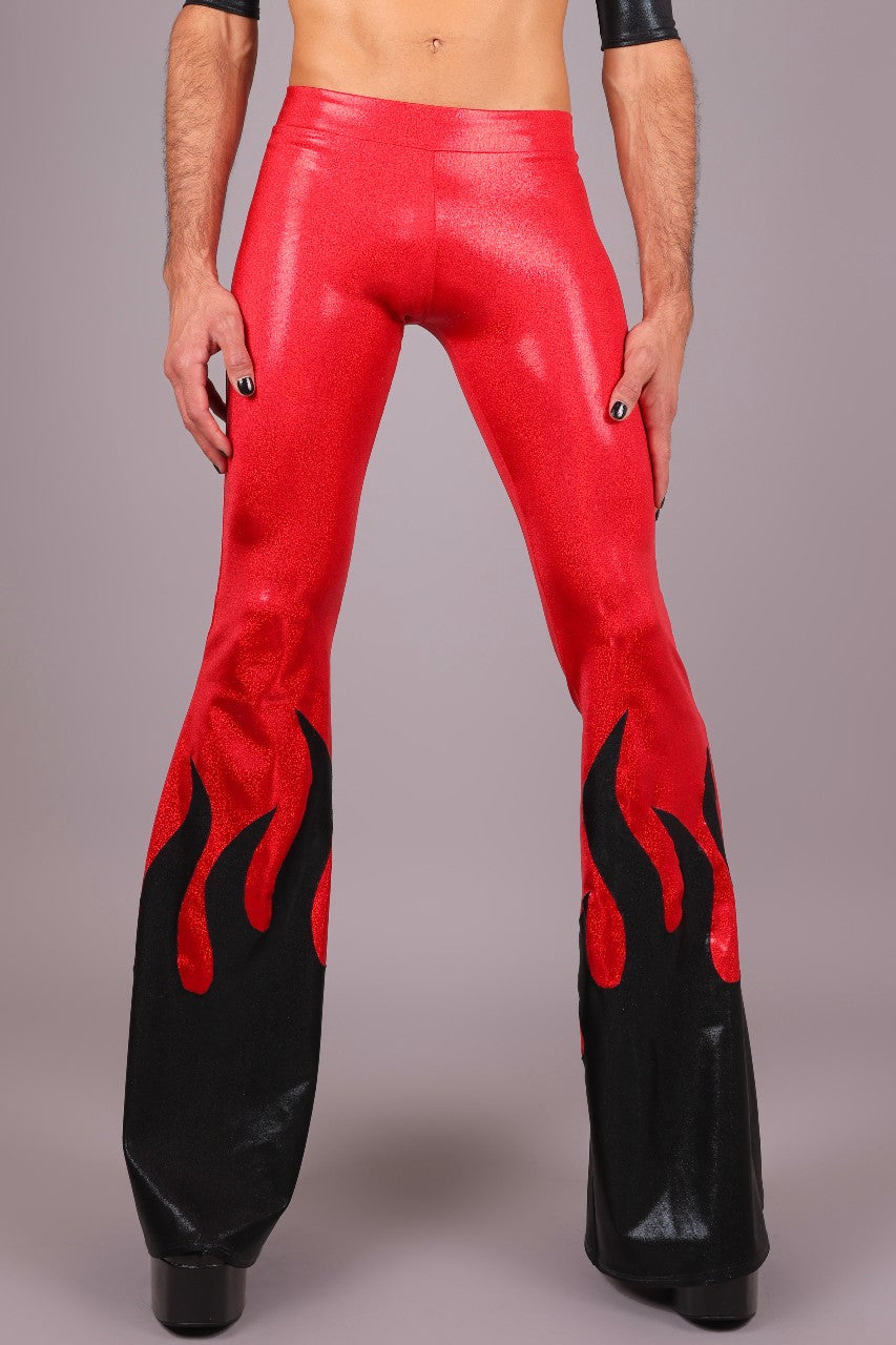 MSGM Flame Print Jeans in Red for Men | Lyst