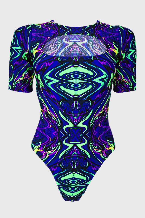 Cutout Bodysuit, UV-Light Glow