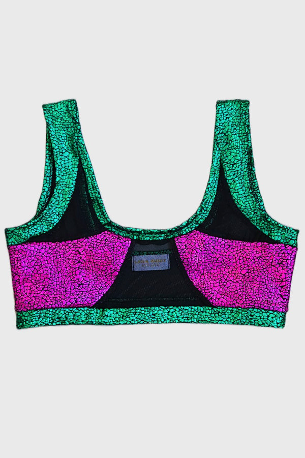 Bikini Top, Green/Pink