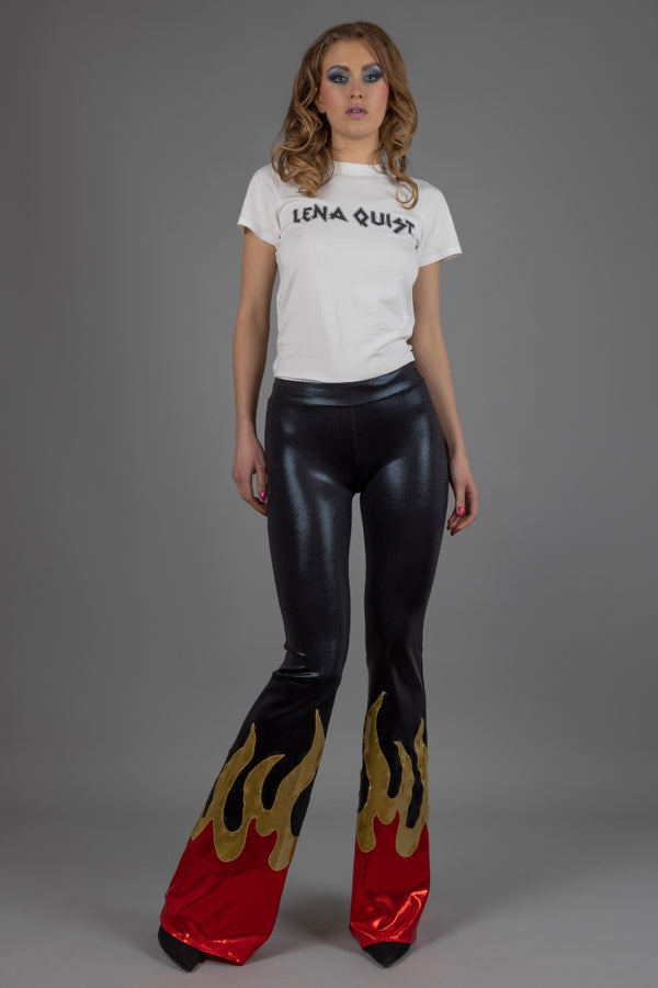 Hellfire Jeans Back Bell Bottom Leggings