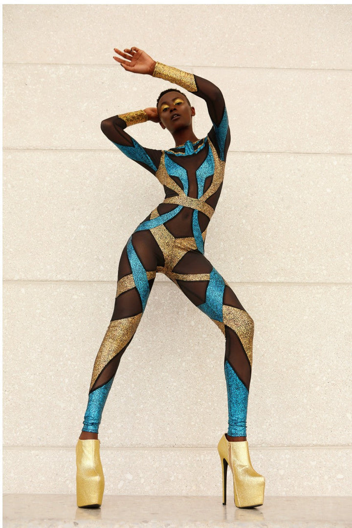Egyptian Goddess Dance Costume | Luxury Designer Catsuit