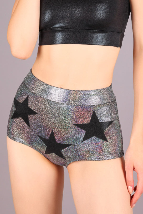 Rockstar Hotpants, Silver Holographic