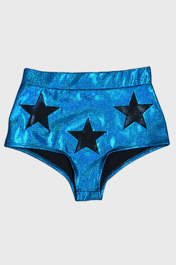 Rockstar Hotpants, Turquoise Holographic
