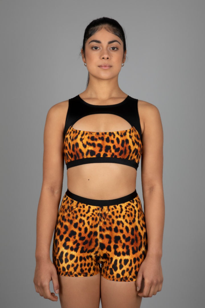 Leopard Print Yoga Set | Sexy Pole Dance Matching Set