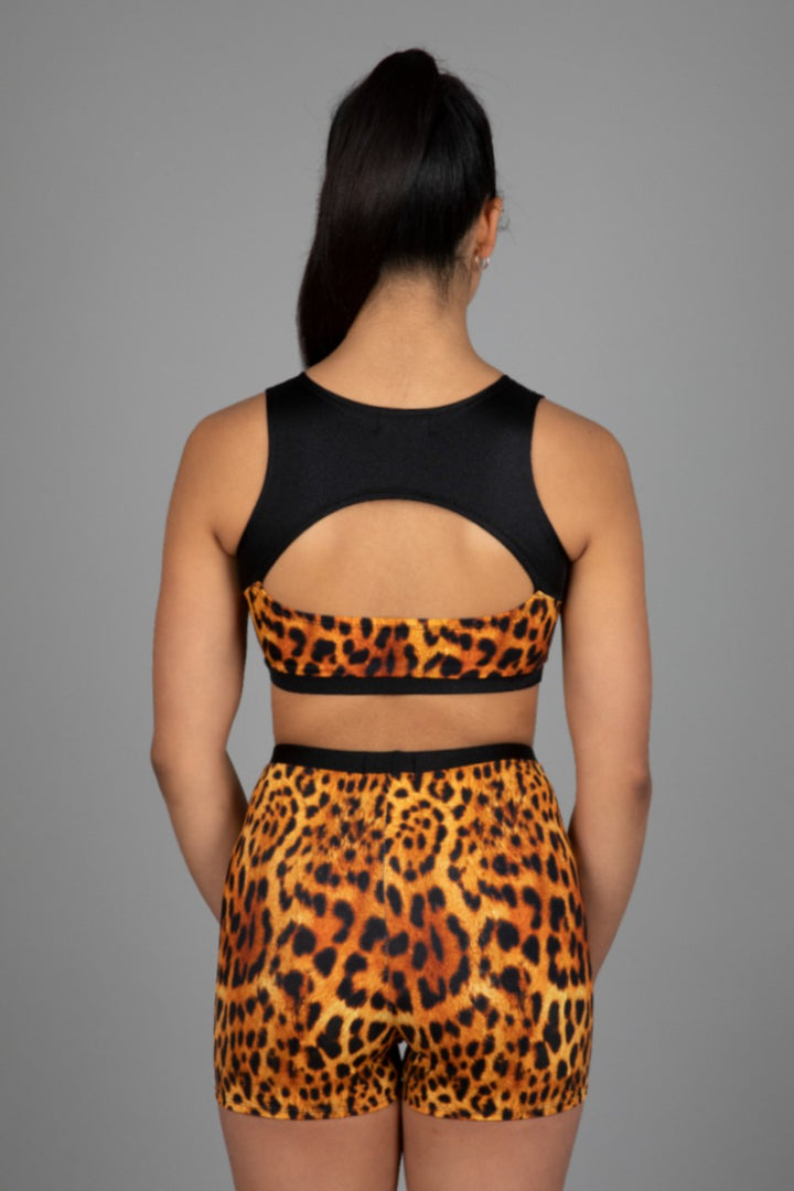 Leopard Print Yoga Set | Sexy Pole Dance Matching Set