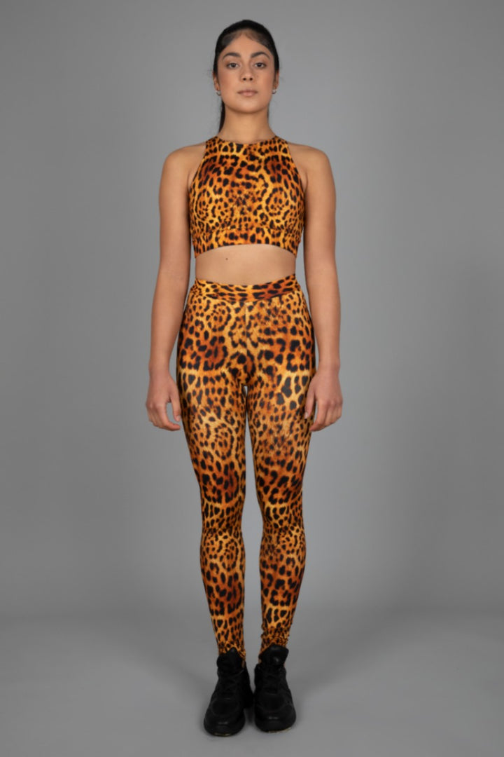 Leopard Print High Waist Leggings | Sexy Cheetah Print Yoga Set
