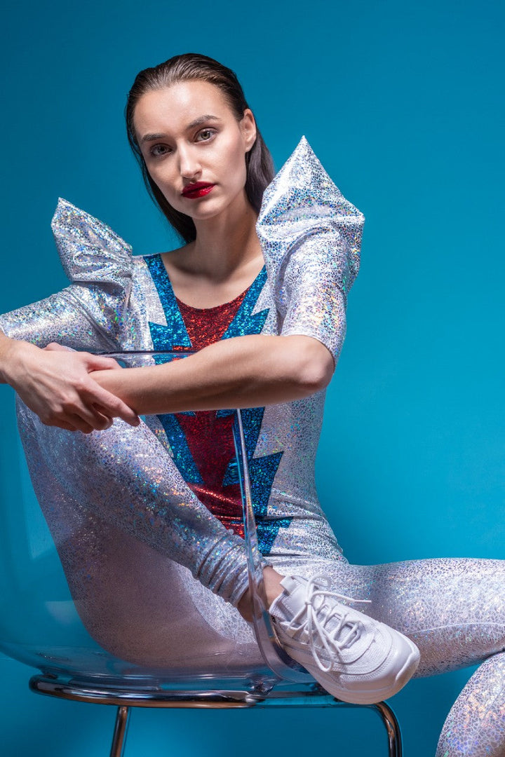 Ziggy Stardust Lightning Bolt Catsuit | David Bowie Costume